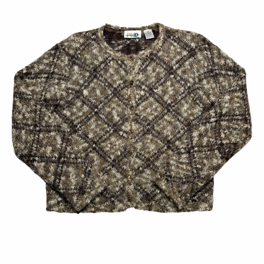 Vintage Paul Harris Mohair Fuzzy Button Up Cardigan Sweater Women's Size Small